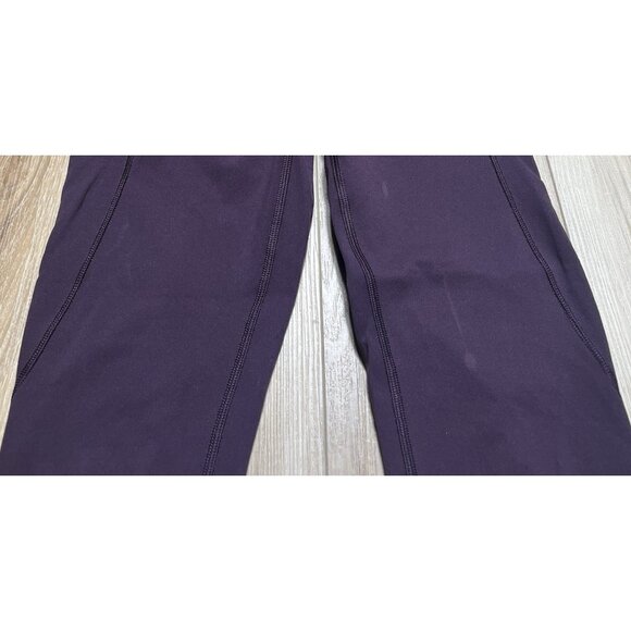 Lululemon In Movement Purple Everlux Cropped Leggings - Women Size 6 *Stained - Picture 6 of 15